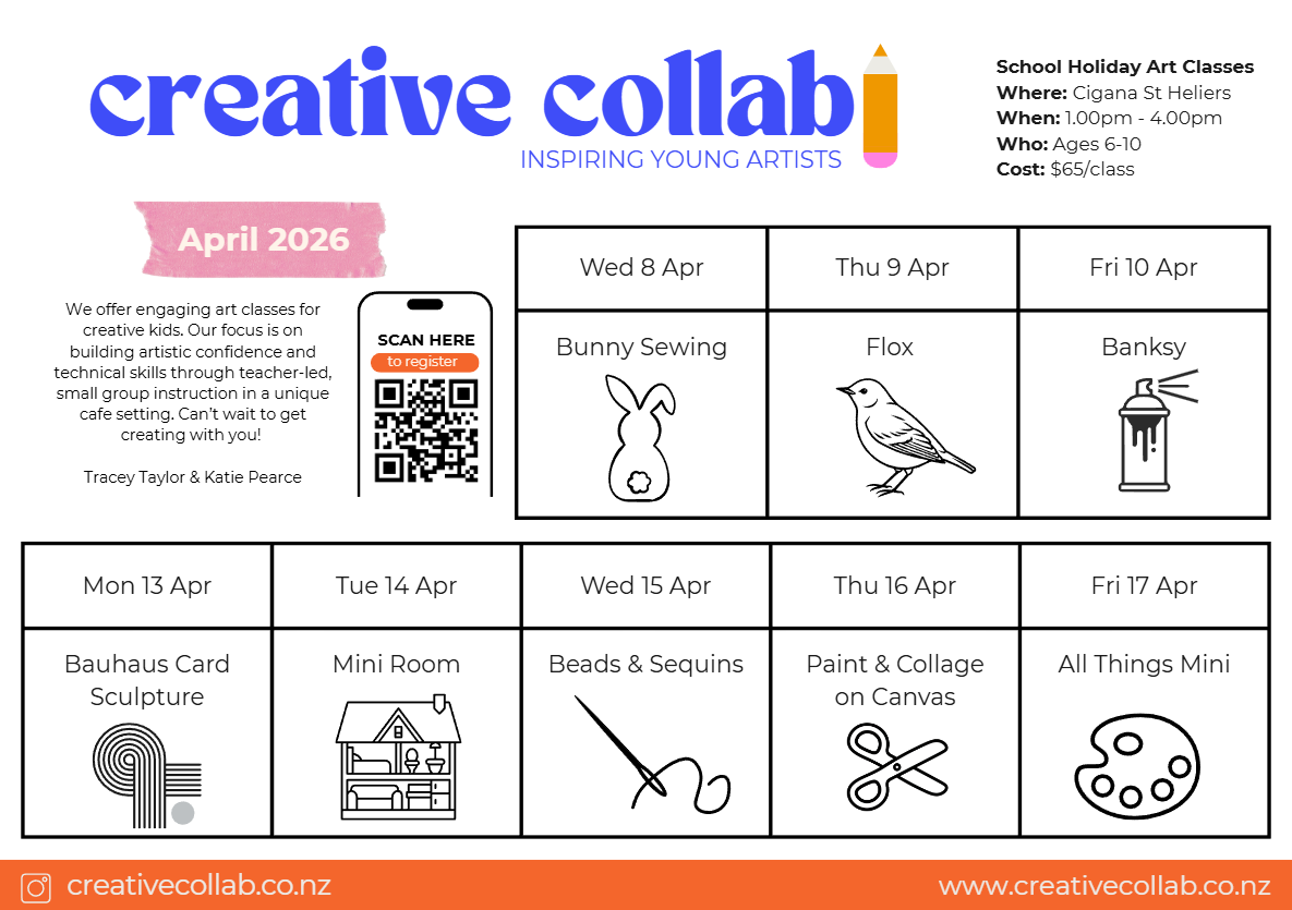 April 2026 art classes